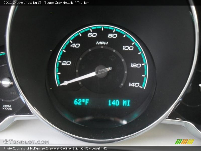 Taupe Gray Metallic / Titanium 2011 Chevrolet Malibu LT