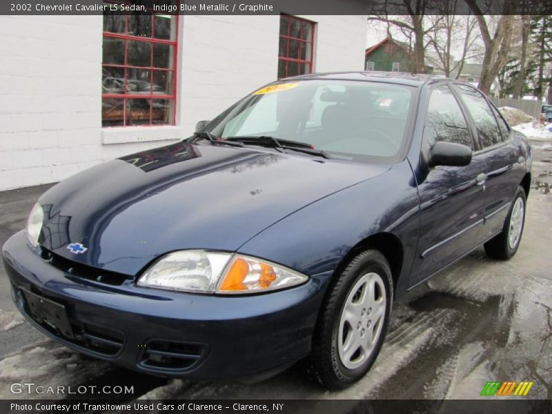 Indigo Blue Metallic / Graphite 2002 Chevrolet Cavalier LS Sedan