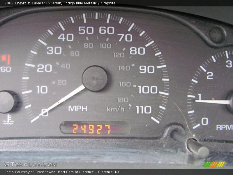 Indigo Blue Metallic / Graphite 2002 Chevrolet Cavalier LS Sedan