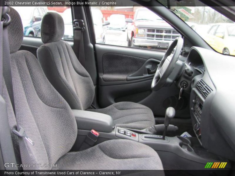 Indigo Blue Metallic / Graphite 2002 Chevrolet Cavalier LS Sedan