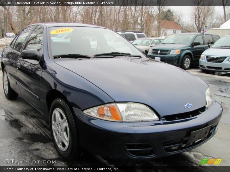 Indigo Blue Metallic / Graphite 2002 Chevrolet Cavalier LS Sedan