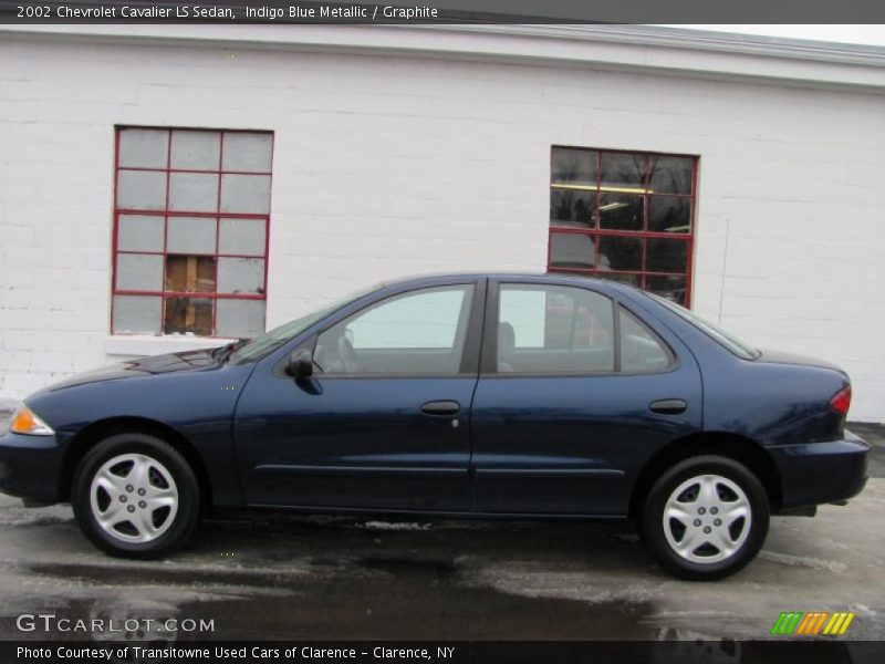 Indigo Blue Metallic / Graphite 2002 Chevrolet Cavalier LS Sedan