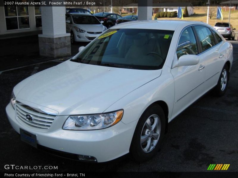 Powder White Pearl / Beige 2007 Hyundai Azera SE