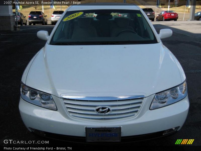Powder White Pearl / Beige 2007 Hyundai Azera SE