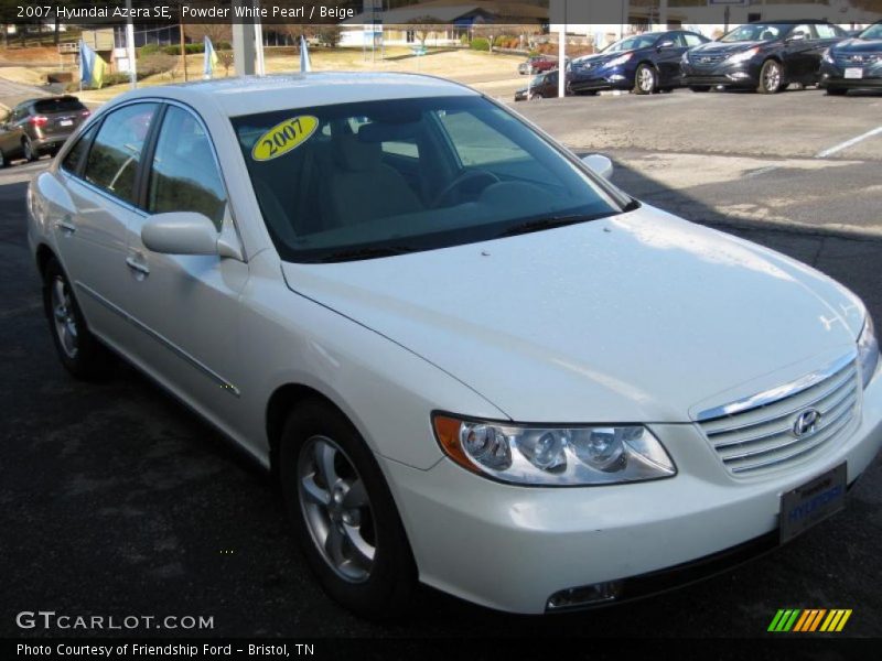 Powder White Pearl / Beige 2007 Hyundai Azera SE