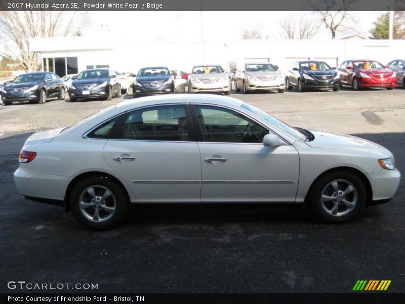 Powder White Pearl / Beige 2007 Hyundai Azera SE