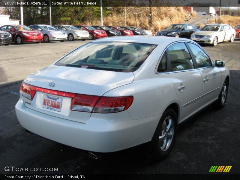 Powder White Pearl / Beige 2007 Hyundai Azera SE