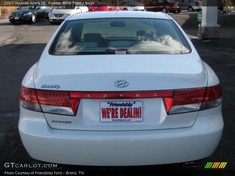 Powder White Pearl / Beige 2007 Hyundai Azera SE