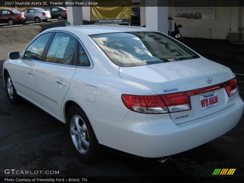 Powder White Pearl / Beige 2007 Hyundai Azera SE