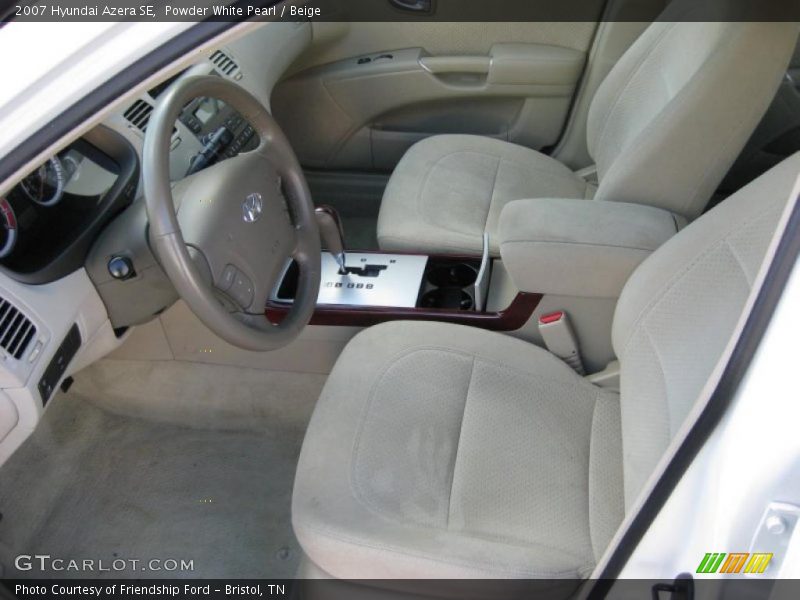 Powder White Pearl / Beige 2007 Hyundai Azera SE