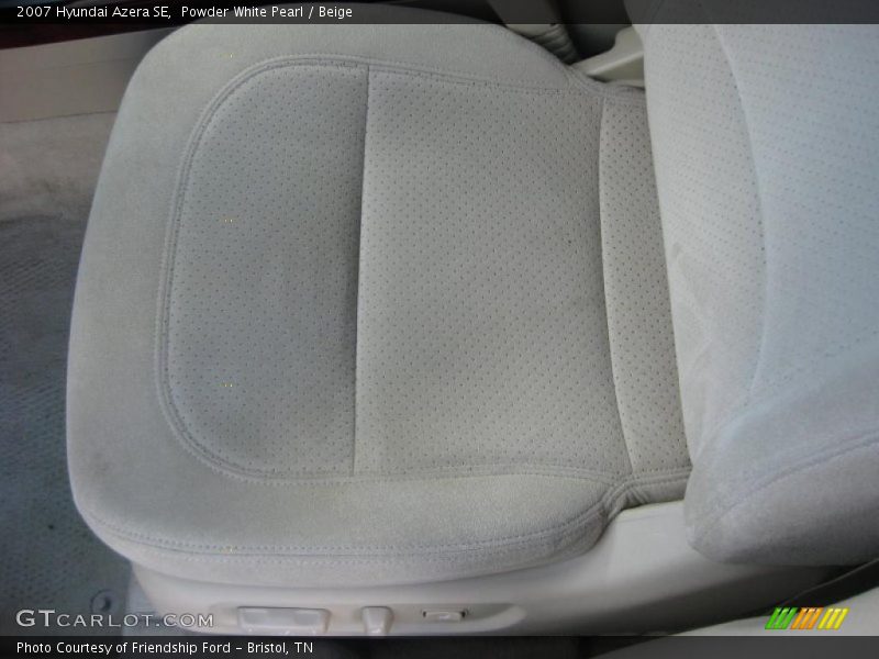 Powder White Pearl / Beige 2007 Hyundai Azera SE