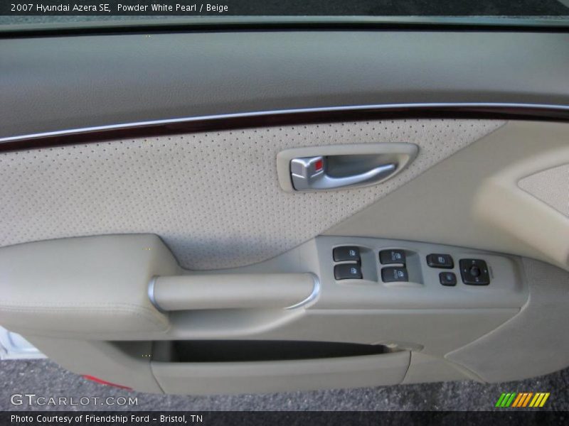 Powder White Pearl / Beige 2007 Hyundai Azera SE