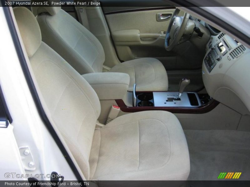 Powder White Pearl / Beige 2007 Hyundai Azera SE