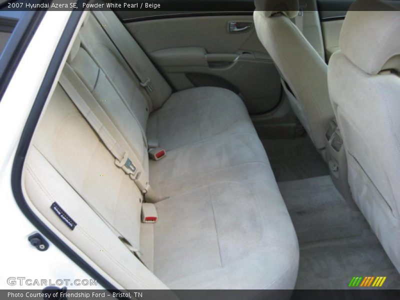 Powder White Pearl / Beige 2007 Hyundai Azera SE