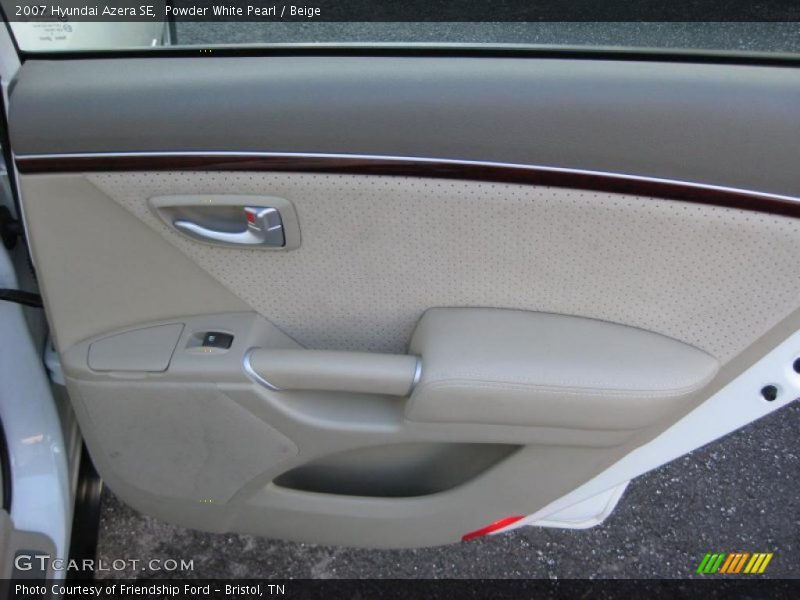 Powder White Pearl / Beige 2007 Hyundai Azera SE
