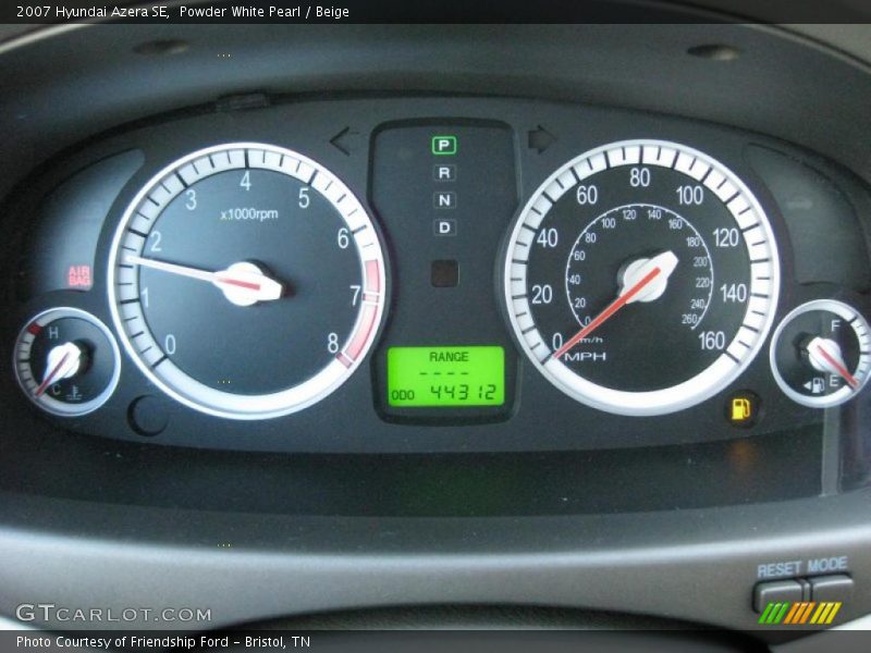 Powder White Pearl / Beige 2007 Hyundai Azera SE