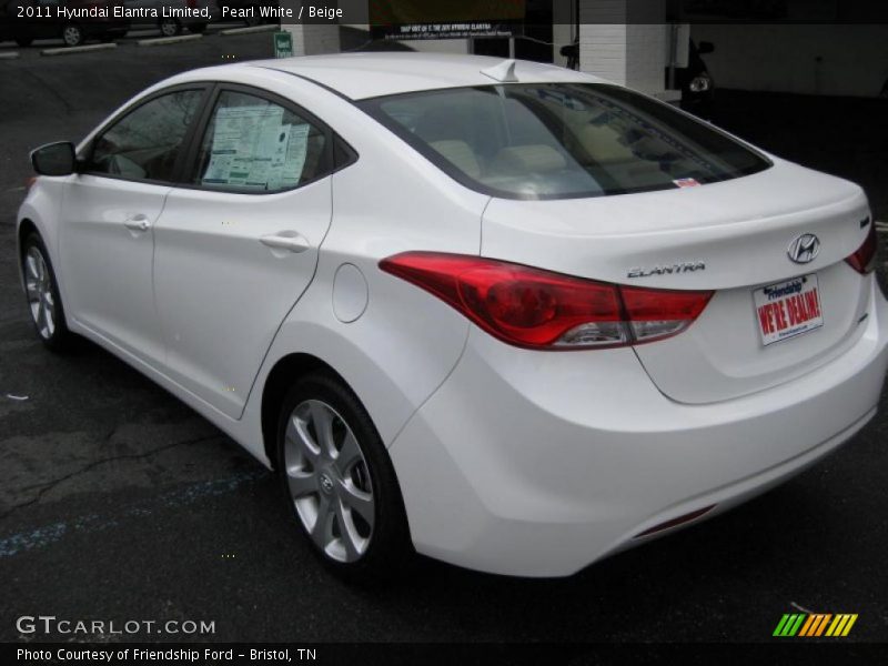 Pearl White / Beige 2011 Hyundai Elantra Limited