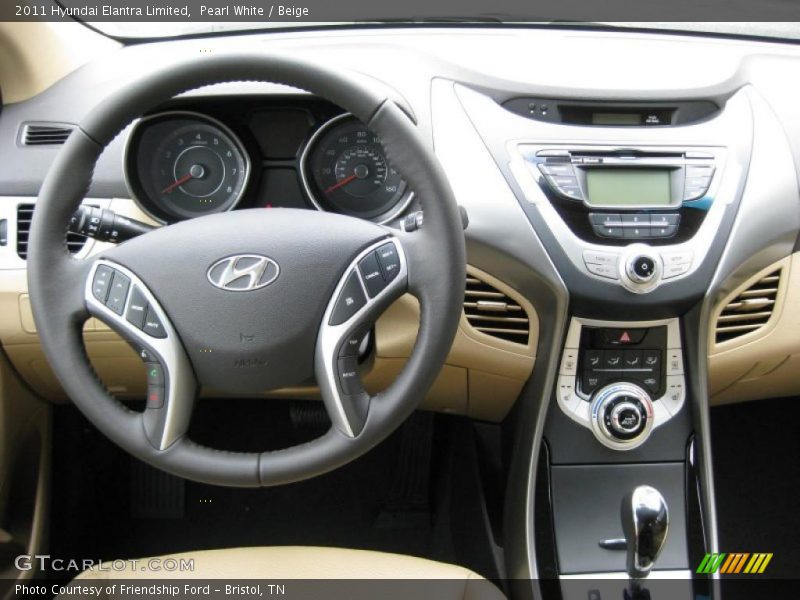 Dashboard of 2011 Elantra Limited