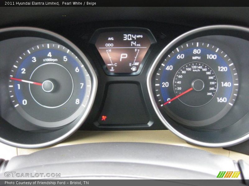  2011 Elantra Limited Limited Gauges