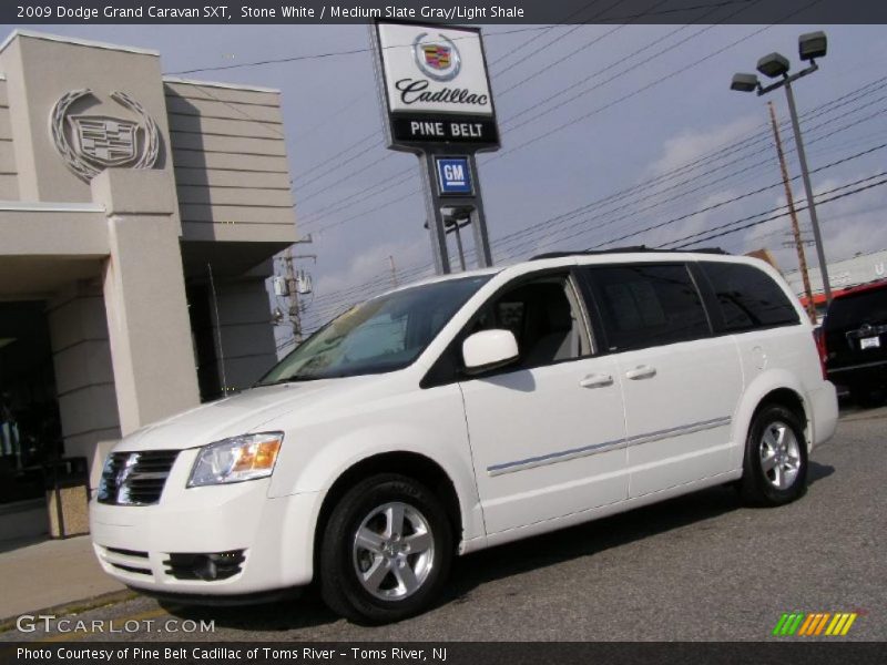 Stone White / Medium Slate Gray/Light Shale 2009 Dodge Grand Caravan SXT