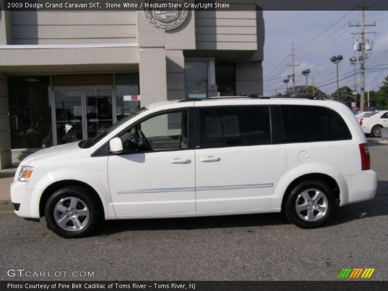 Stone White / Medium Slate Gray/Light Shale 2009 Dodge Grand Caravan SXT