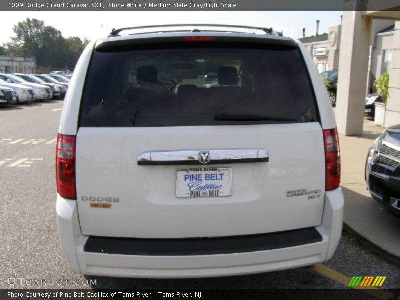 Stone White / Medium Slate Gray/Light Shale 2009 Dodge Grand Caravan SXT
