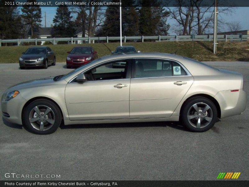 Gold Mist Metallic / Cocoa/Cashmere 2011 Chevrolet Malibu LT