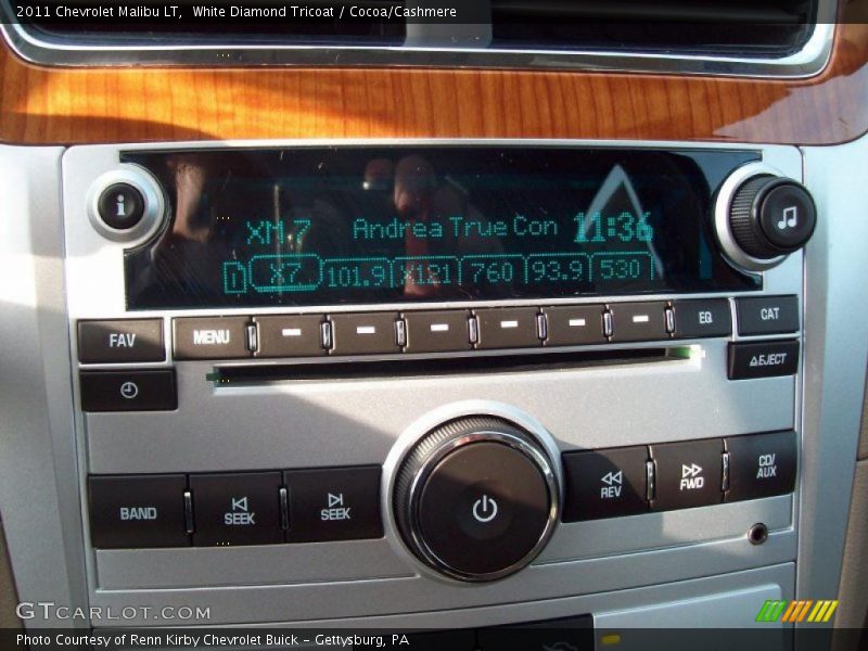 White Diamond Tricoat / Cocoa/Cashmere 2011 Chevrolet Malibu LT