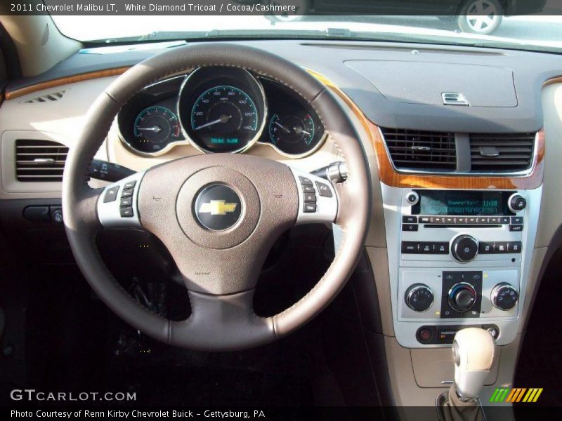 White Diamond Tricoat / Cocoa/Cashmere 2011 Chevrolet Malibu LT