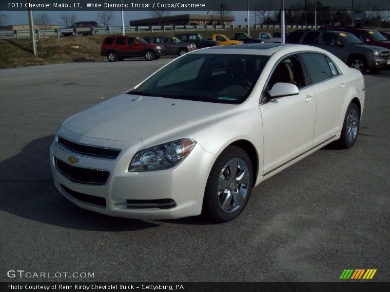 White Diamond Tricoat / Cocoa/Cashmere 2011 Chevrolet Malibu LT