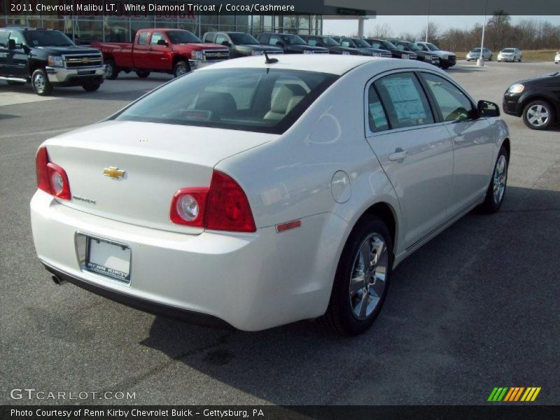 White Diamond Tricoat / Cocoa/Cashmere 2011 Chevrolet Malibu LT