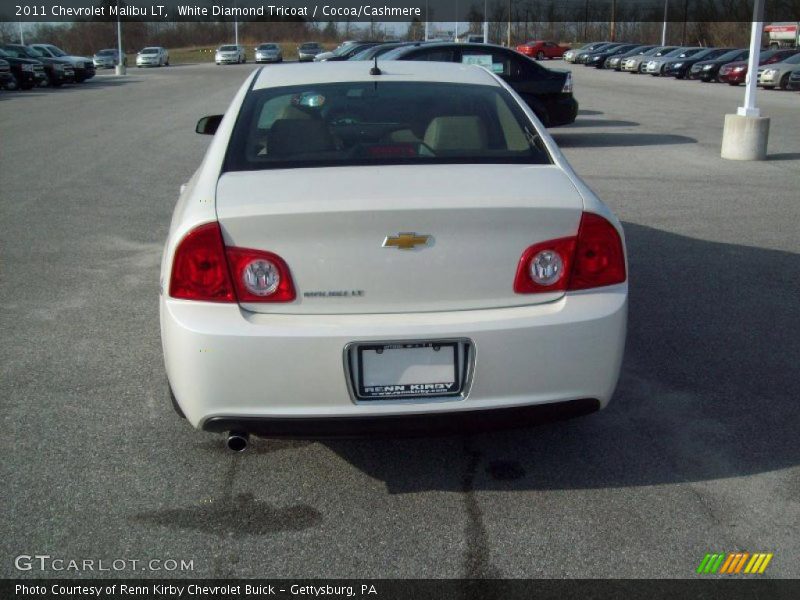 White Diamond Tricoat / Cocoa/Cashmere 2011 Chevrolet Malibu LT