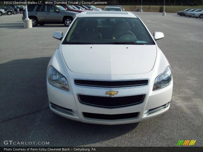 White Diamond Tricoat / Cocoa/Cashmere 2011 Chevrolet Malibu LT