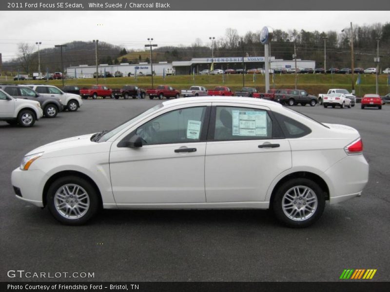 White Suede / Charcoal Black 2011 Ford Focus SE Sedan