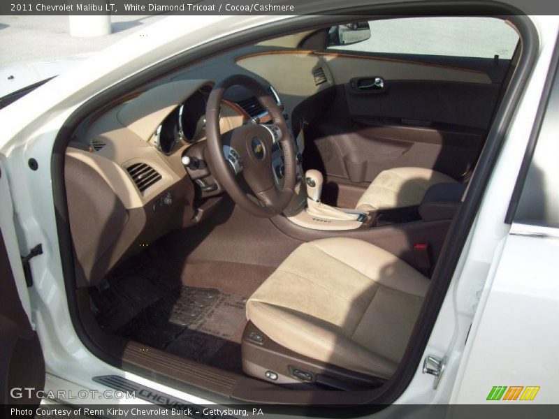 White Diamond Tricoat / Cocoa/Cashmere 2011 Chevrolet Malibu LT