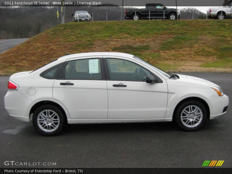 White Suede / Charcoal Black 2011 Ford Focus SE Sedan