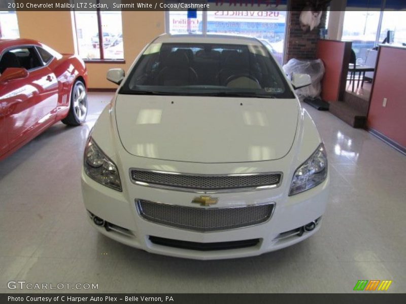 Summit White / Cocoa/Cashmere 2010 Chevrolet Malibu LTZ Sedan