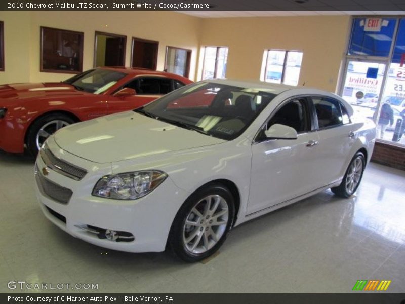 Summit White / Cocoa/Cashmere 2010 Chevrolet Malibu LTZ Sedan