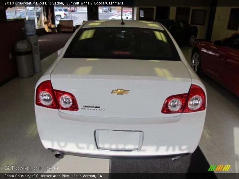 Summit White / Cocoa/Cashmere 2010 Chevrolet Malibu LTZ Sedan