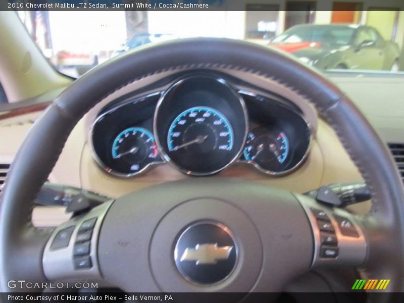 Summit White / Cocoa/Cashmere 2010 Chevrolet Malibu LTZ Sedan