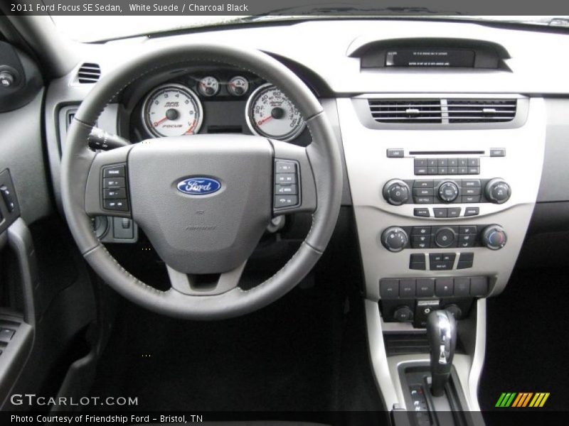 White Suede / Charcoal Black 2011 Ford Focus SE Sedan