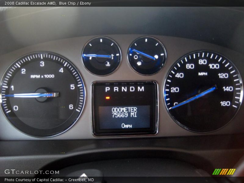 Blue Chip / Ebony 2008 Cadillac Escalade AWD