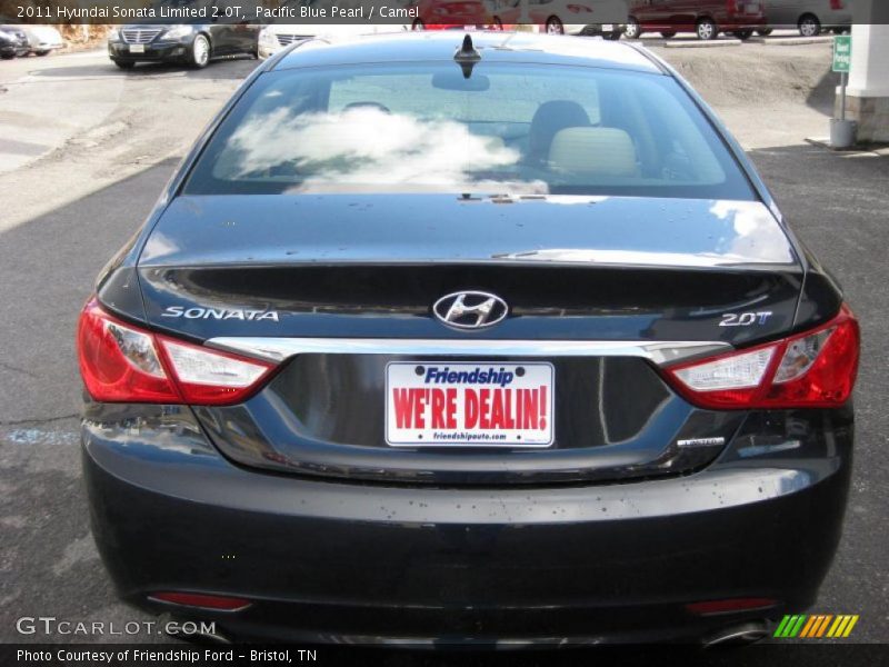 Pacific Blue Pearl / Camel 2011 Hyundai Sonata Limited 2.0T