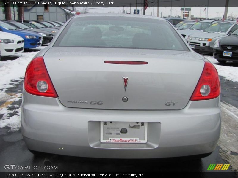 Liquid Silver Metallic / Ebony Black 2008 Pontiac G6 GT Sedan