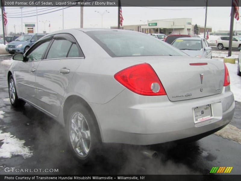 Liquid Silver Metallic / Ebony Black 2008 Pontiac G6 GT Sedan