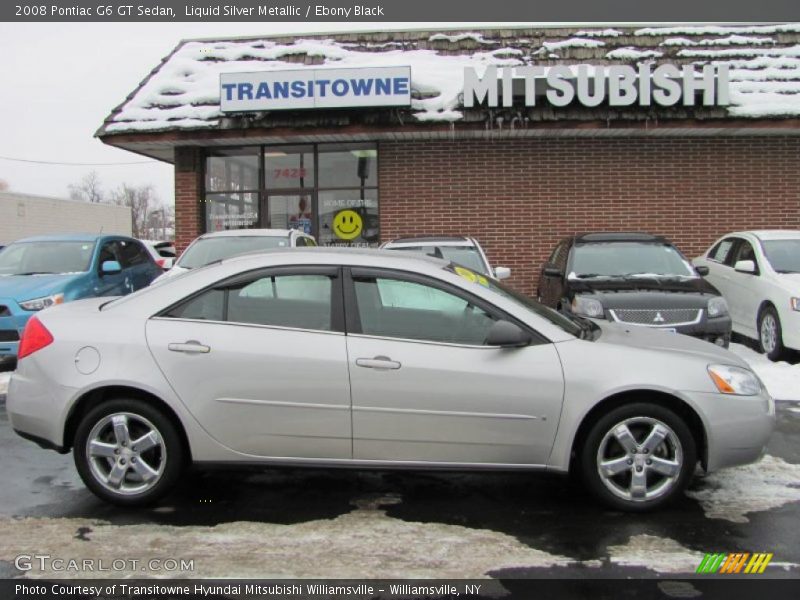 Liquid Silver Metallic / Ebony Black 2008 Pontiac G6 GT Sedan