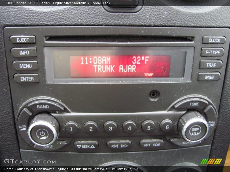 Liquid Silver Metallic / Ebony Black 2008 Pontiac G6 GT Sedan