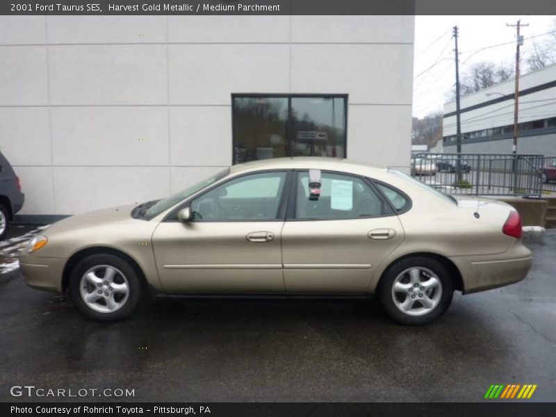 Harvest Gold Metallic / Medium Parchment 2001 Ford Taurus SES