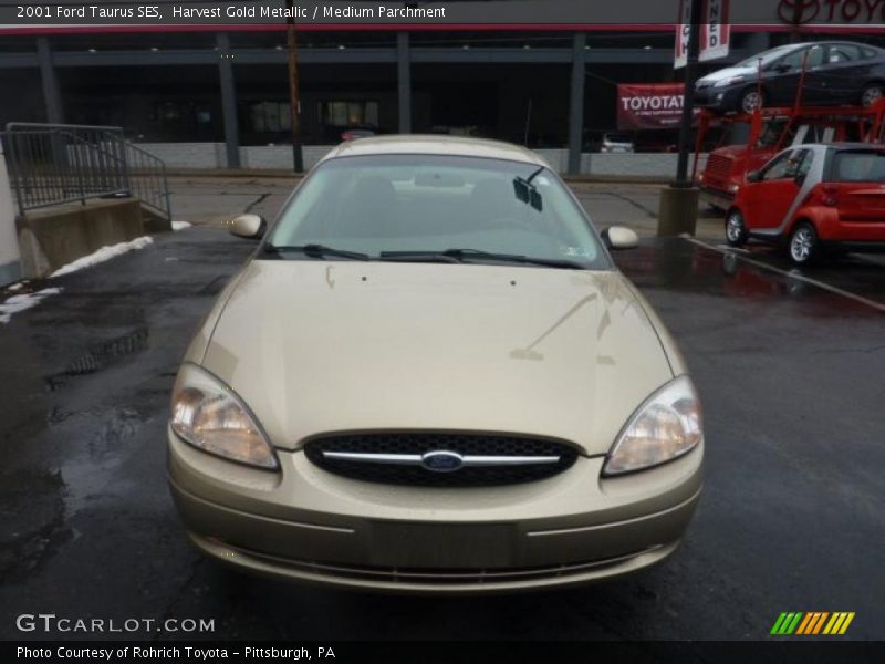 Harvest Gold Metallic / Medium Parchment 2001 Ford Taurus SES