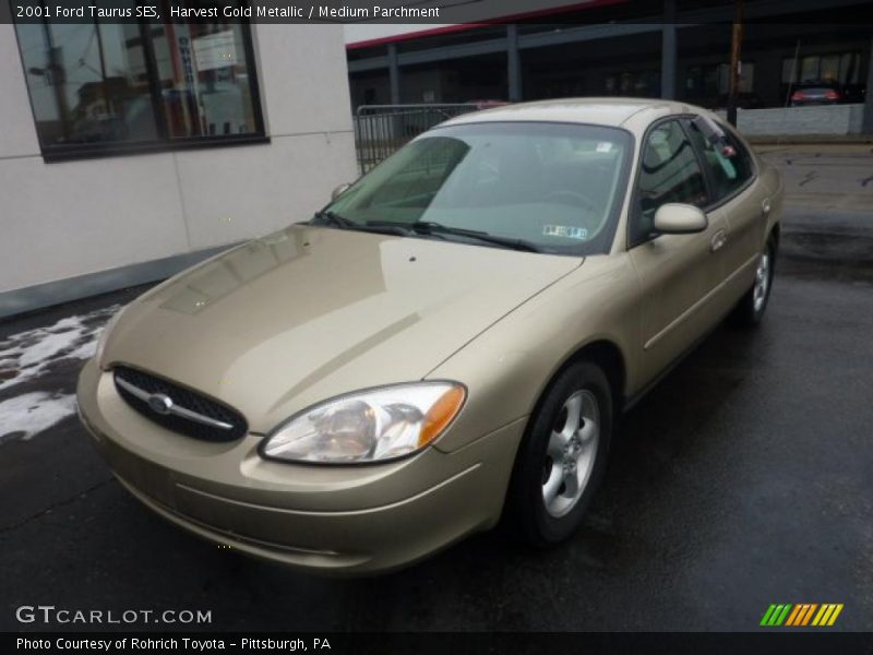 Harvest Gold Metallic / Medium Parchment 2001 Ford Taurus SES